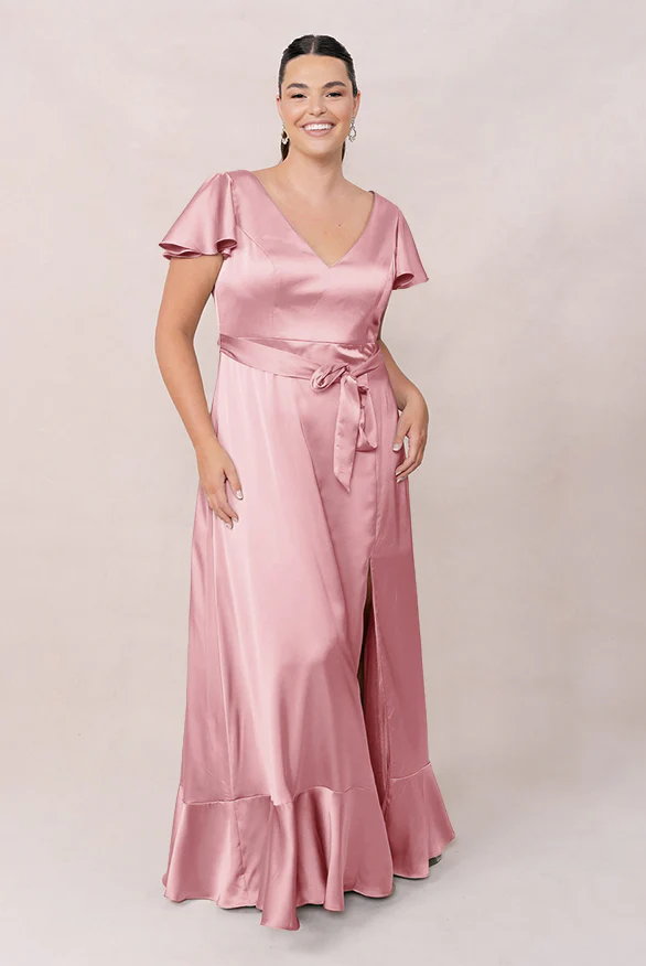 Thalia Satin Dress | Made To Order - Image 87