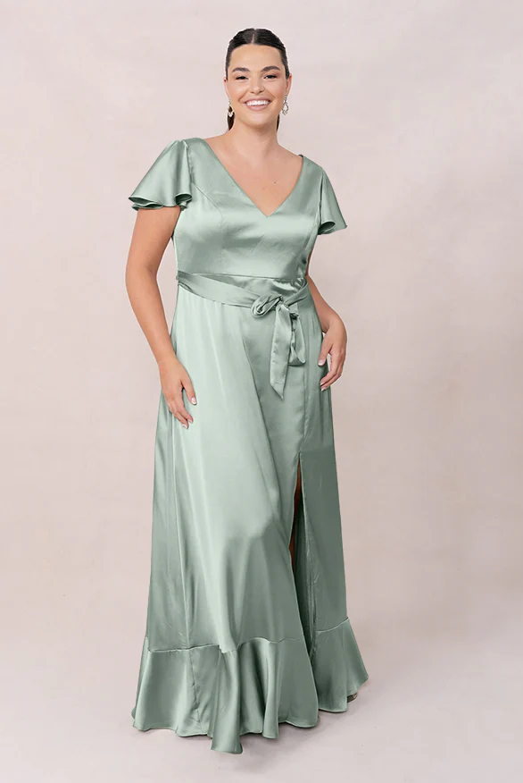 Thalia Satin Dress | Made To Order - Image 91