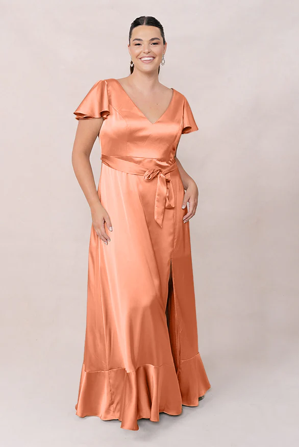 Thalia Satin Dress | Made To Order - Image 99