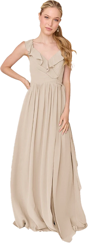 Valerie Chiffon Faux Wrap Dress | Made To Order - Image 107