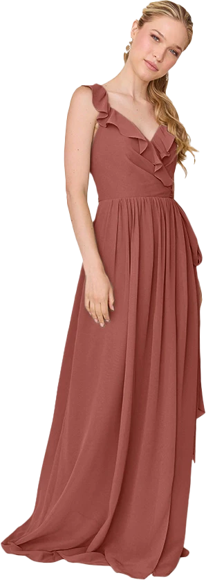 Valerie Chiffon Faux Wrap Dress | Made To Order - Image 108