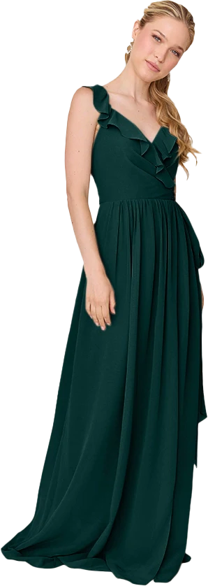 Valerie Chiffon Faux Wrap Dress | Made To Order - Image 109