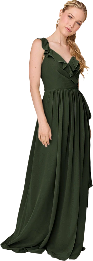 Valerie Chiffon Faux Wrap Dress | Made To Order - Image 110