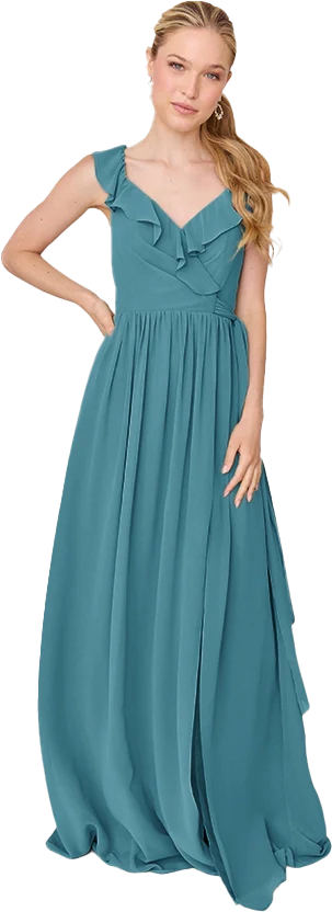 Valerie Chiffon Faux Wrap Dress | Made To Order - Image 111