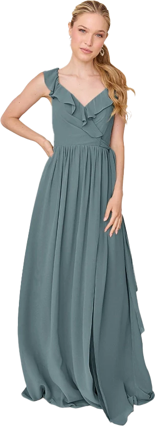 Valerie Chiffon Faux Wrap Dress | Made To Order - Image 115