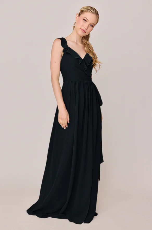 Valerie Chiffon Faux Wrap Dress | Made To Order - Image 12