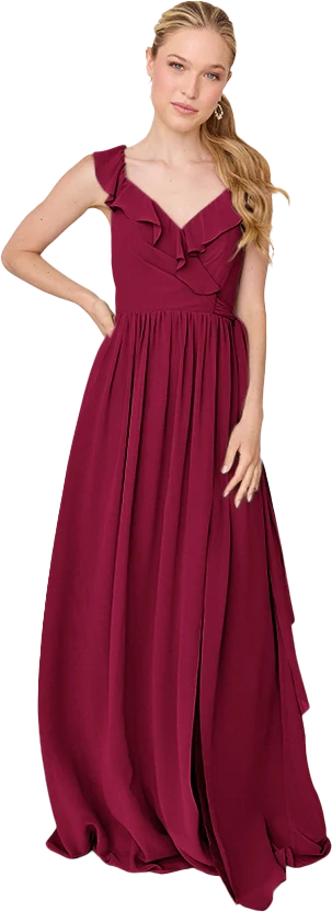 Valerie Chiffon Faux Wrap Dress | Made To Order - Image 123