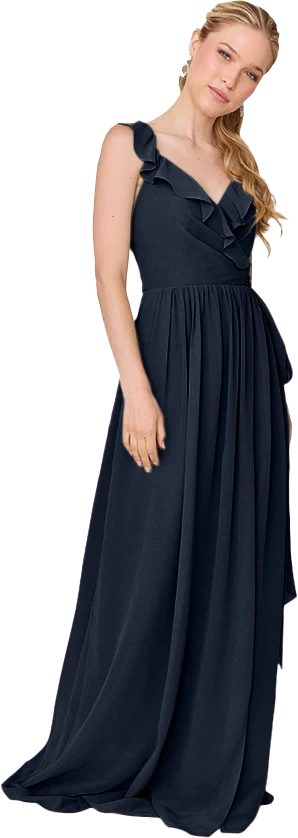 Valerie Chiffon Faux Wrap Dress | Made To Order - Image 126