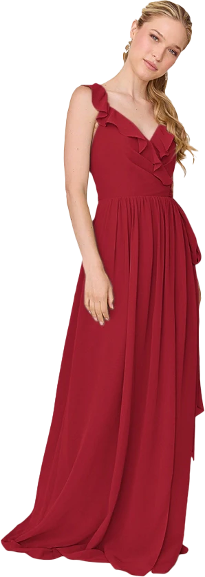 Valerie Chiffon Faux Wrap Dress | Made To Order - Image 128