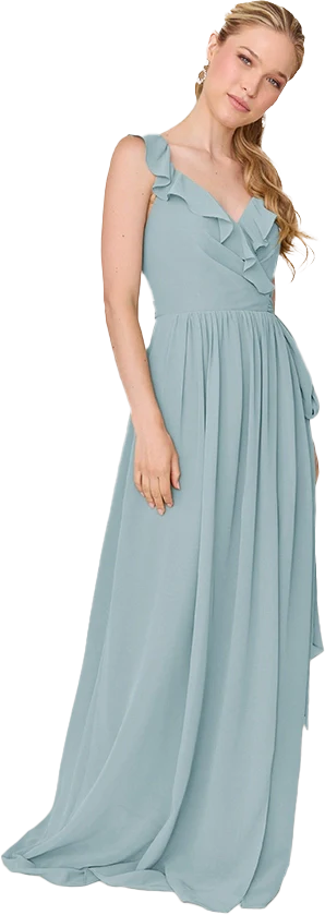 Valerie Chiffon Faux Wrap Dress | Made To Order - Image 129