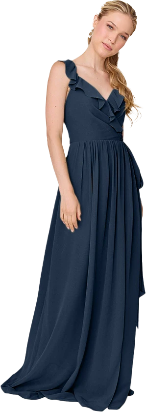 Valerie Chiffon Faux Wrap Dress | Made To Order - Image 130