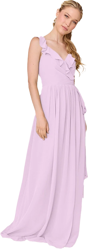 Valerie Chiffon Faux Wrap Dress | Made To Order - Image 131