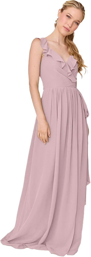 Valerie Chiffon Faux Wrap Dress | Made To Order - Image 132