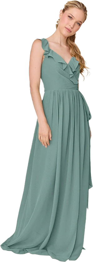 Valerie Chiffon Faux Wrap Dress | Made To Order - Image 133