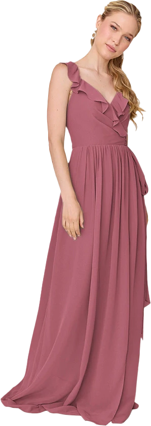 Valerie Chiffon Faux Wrap Dress | Made To Order - Image 135