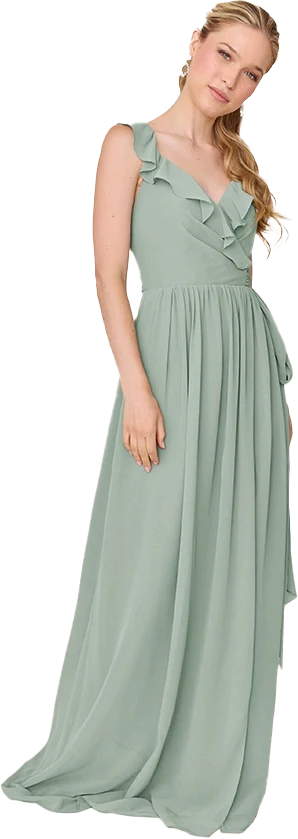 Valerie Chiffon Faux Wrap Dress | Made To Order - Image 138