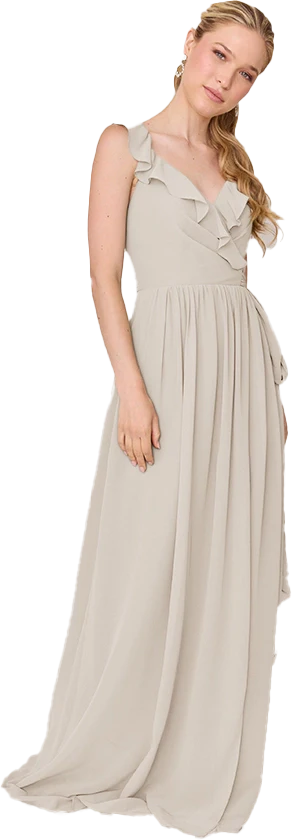 Valerie Chiffon Faux Wrap Dress | Made To Order - Image 139