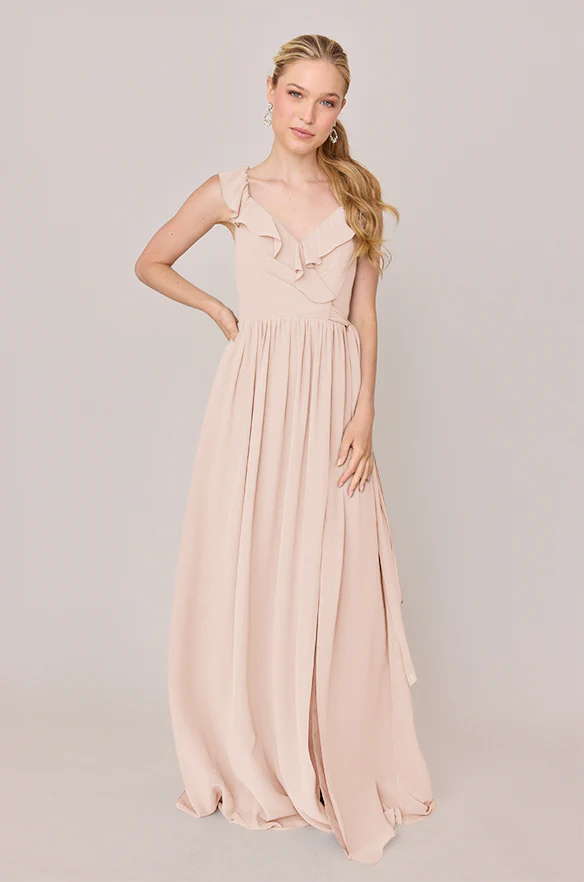 Valerie Chiffon Faux Wrap Dress | Made To Order - Image 14