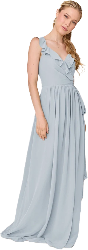 Valerie Chiffon Faux Wrap Dress | Made To Order - Image 141