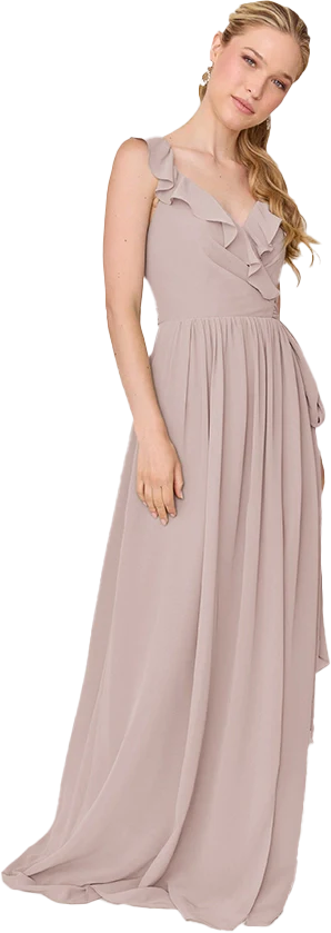 Valerie Chiffon Faux Wrap Dress | Made To Order - Image 142