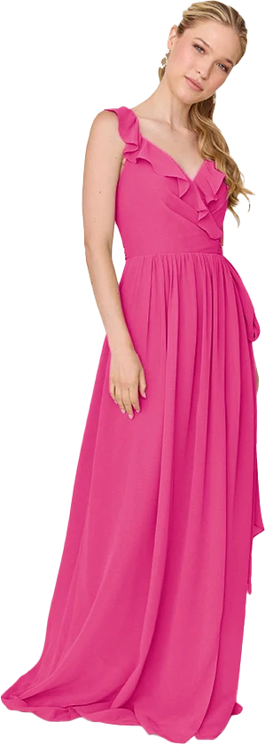 Valerie Chiffon Faux Wrap Dress | Made To Order - Image 144