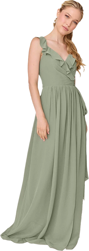 Valerie Chiffon Faux Wrap Dress | Made To Order - Image 145