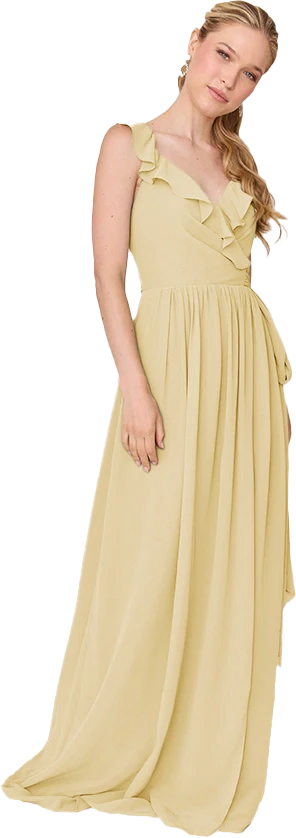 Valerie Chiffon Faux Wrap Dress | Made To Order - Image 147