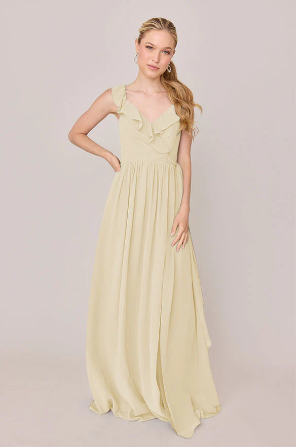 Valerie Chiffon Faux Wrap Dress | Made To Order - Image 149