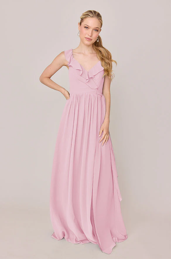 Valerie Chiffon Faux Wrap Dress | Made To Order - Image 152