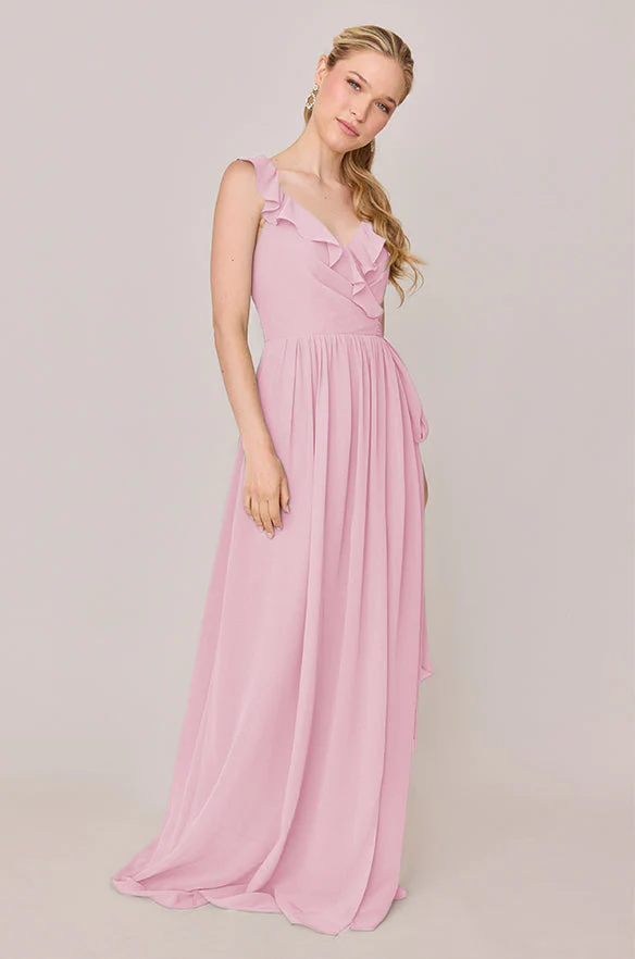 Valerie Chiffon Faux Wrap Dress | Made To Order - Image 153