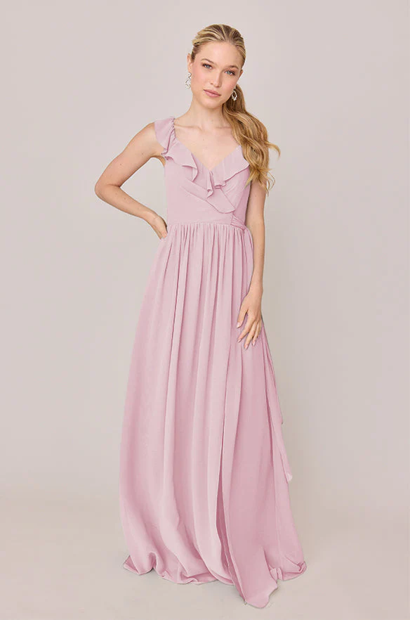 Valerie Chiffon Faux Wrap Dress | Made To Order - Image 154