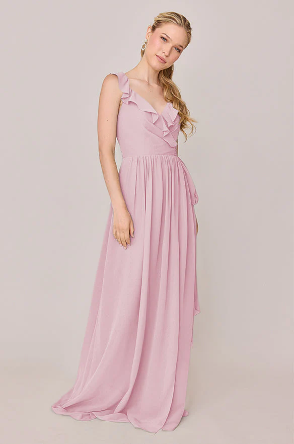 Valerie Chiffon Faux Wrap Dress | Made To Order - Image 155