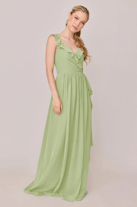 Valerie Chiffon Faux Wrap Dress | Made To Order - Image 157