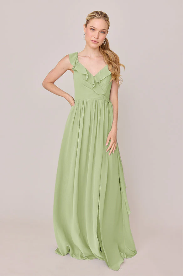 Valerie Chiffon Faux Wrap Dress | Made To Order - Image 158