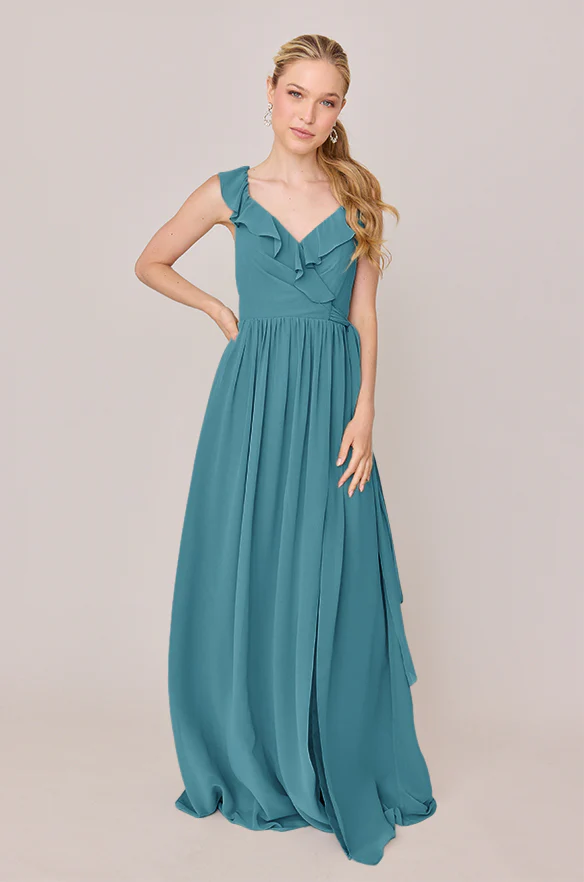 Valerie Chiffon Faux Wrap Dress | Made To Order - Image 28
