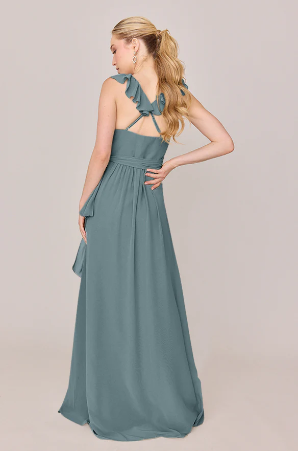 Valerie Chiffon Faux Wrap Dress | Made To Order - Image 37