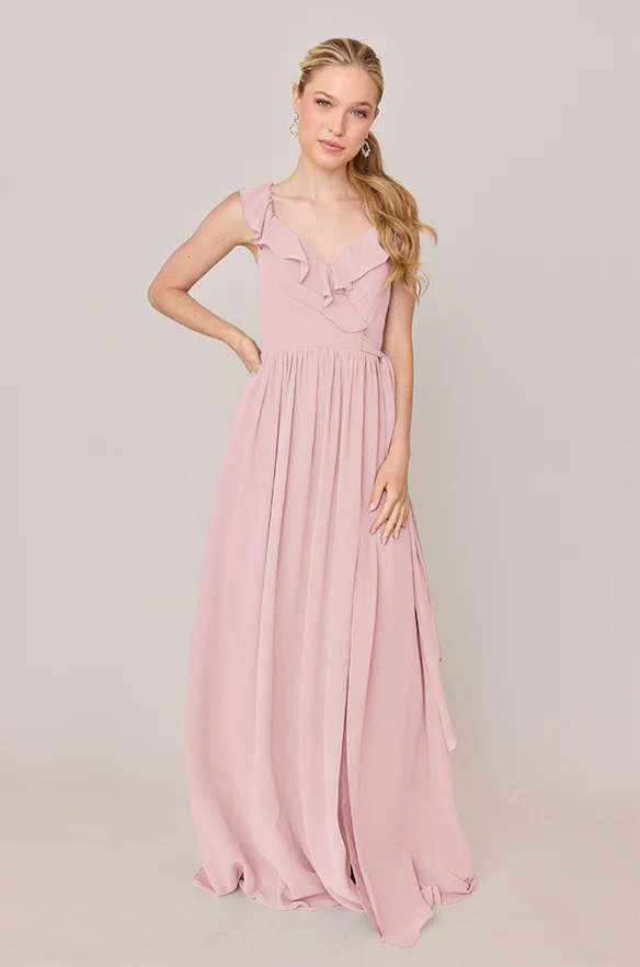Valerie Chiffon Faux Wrap Dress | Made To Order - Image 38