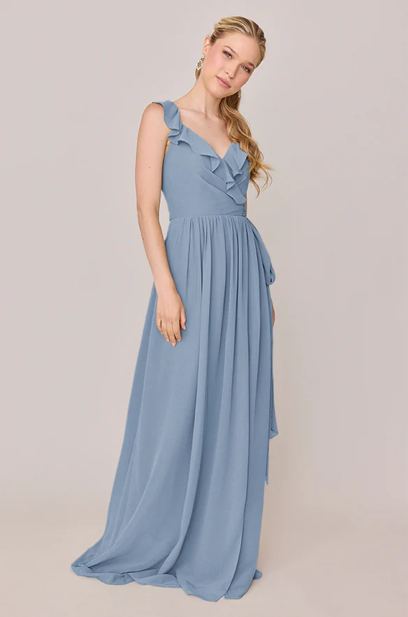 Valerie Chiffon Faux Wrap Dress | Made To Order - Image 40