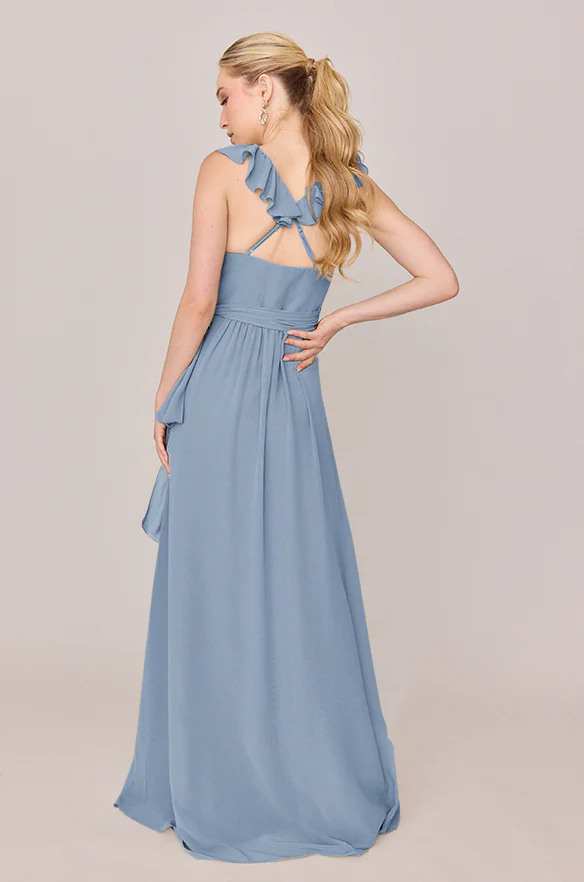 Valerie Chiffon Faux Wrap Dress | Made To Order - Image 41