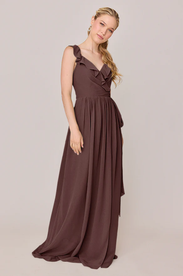 Valerie Chiffon Faux Wrap Dress | Made To Order - Image 50