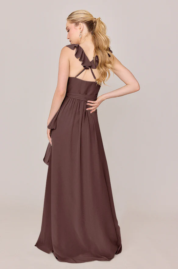 Valerie Chiffon Faux Wrap Dress | Made To Order - Image 51