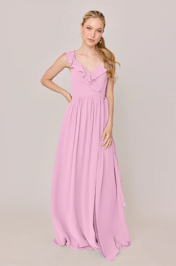 Valerie Chiffon Faux Wrap Dress | Made To Order - Image 56
