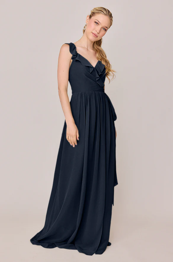Valerie Chiffon Faux Wrap Dress | Made To Order - Image 58