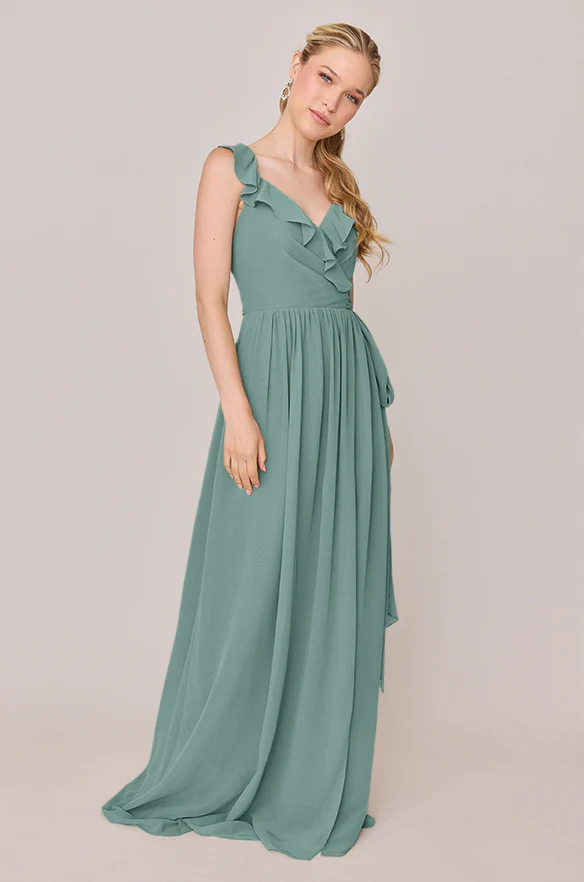 Valerie Chiffon Faux Wrap Dress | Made To Order - Image 72