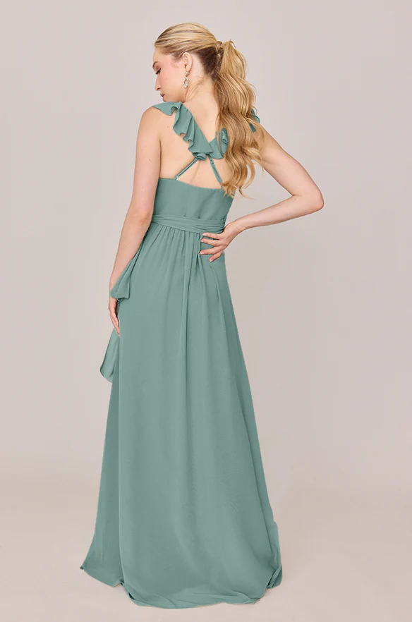 Valerie Chiffon Faux Wrap Dress | Made To Order - Image 73