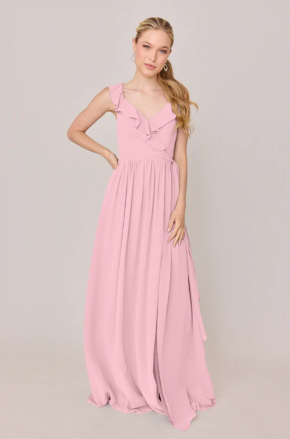 Valerie Chiffon Faux Wrap Dress | Made To Order - Image 74