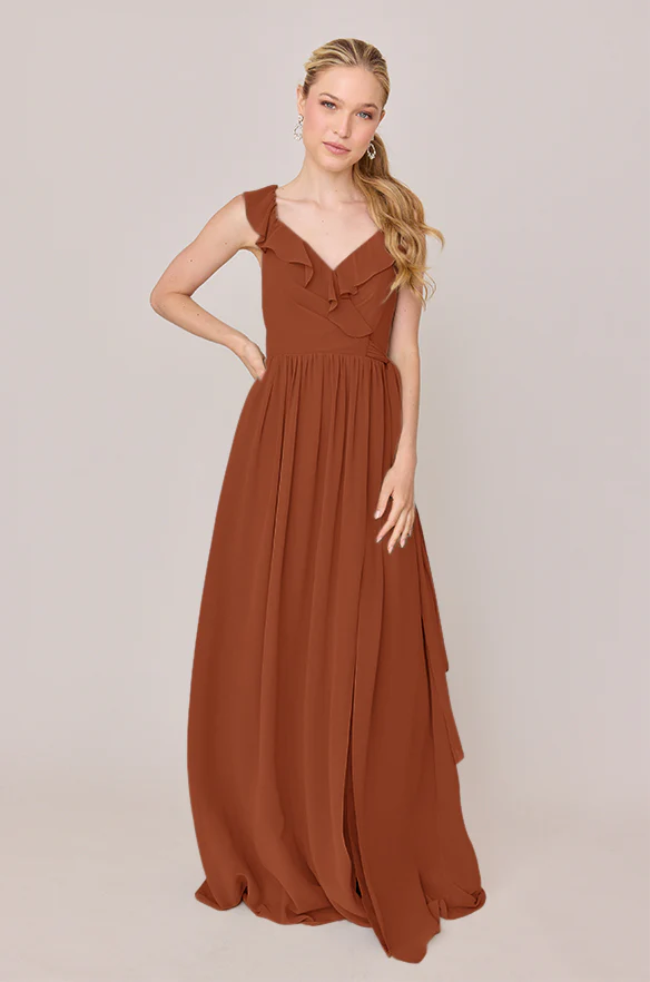 Valerie Chiffon Faux Wrap Dress | Made To Order - Image 78