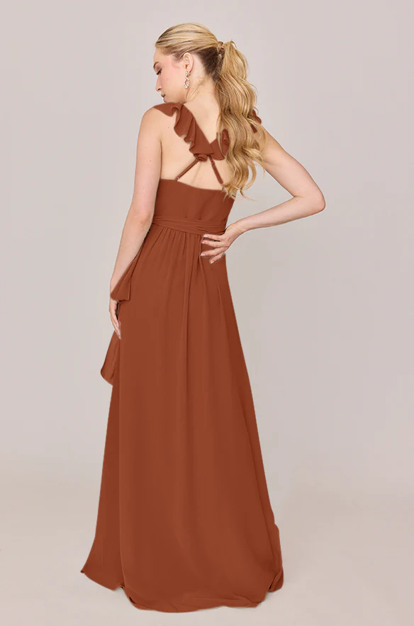 Valerie Chiffon Faux Wrap Dress | Made To Order - Image 79