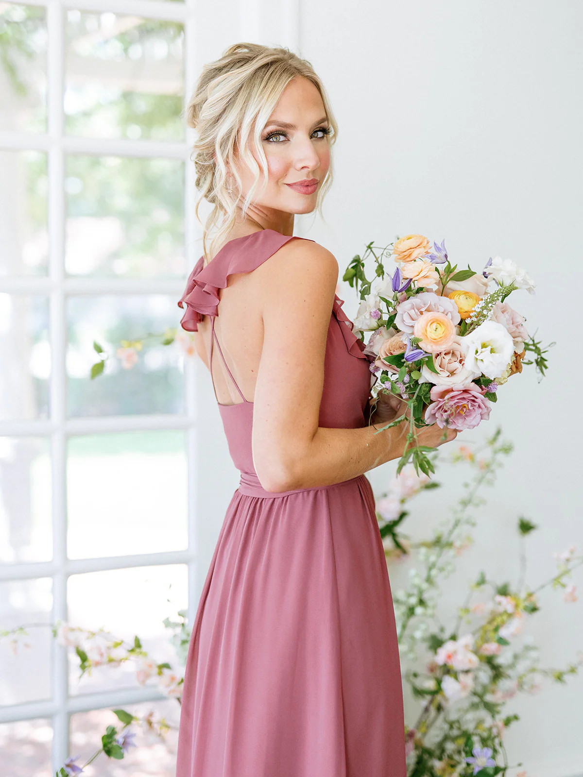 Valerie Chiffon Faux Wrap Dress | Made To Order - Image 8