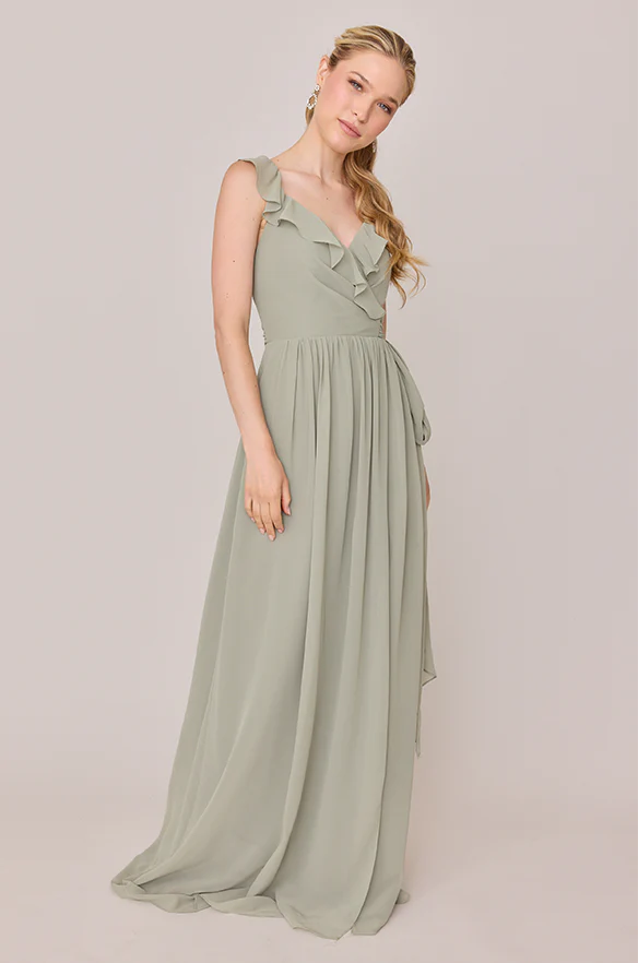 Valerie Chiffon Faux Wrap Dress | Made To Order - Image 86